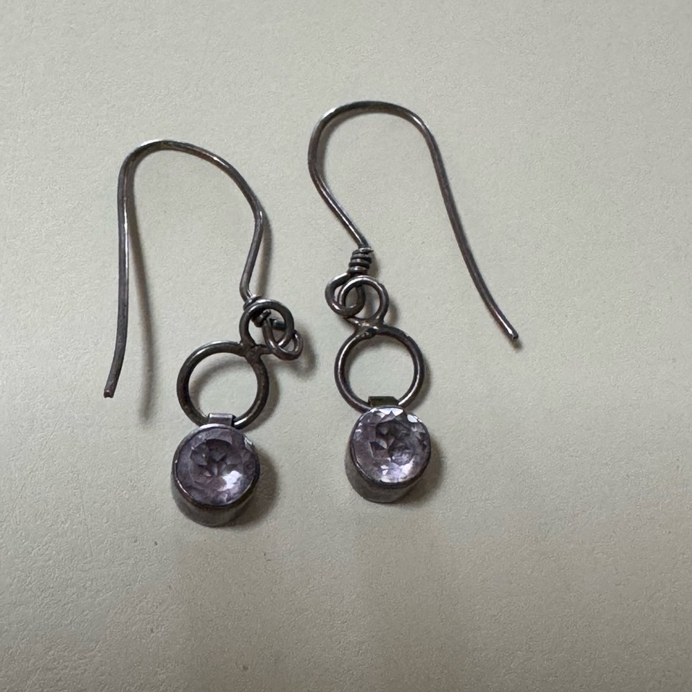 Lavender Amethyst and Sterling Silver Dangle Earrings
